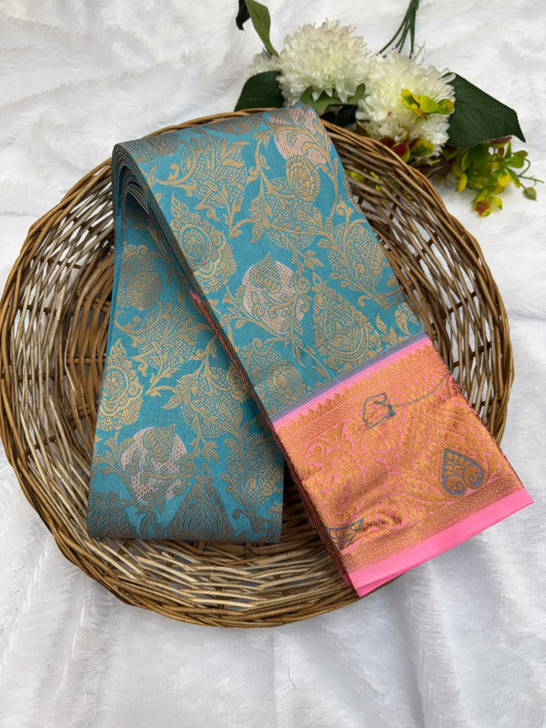 Premium semi silk saree with elegant Zari work