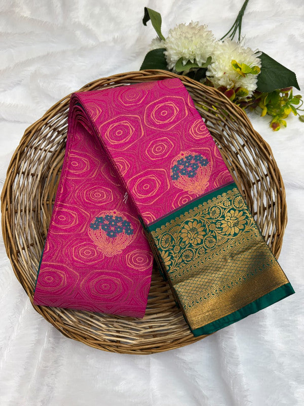 Premium semi silk saree with elegant Zari work