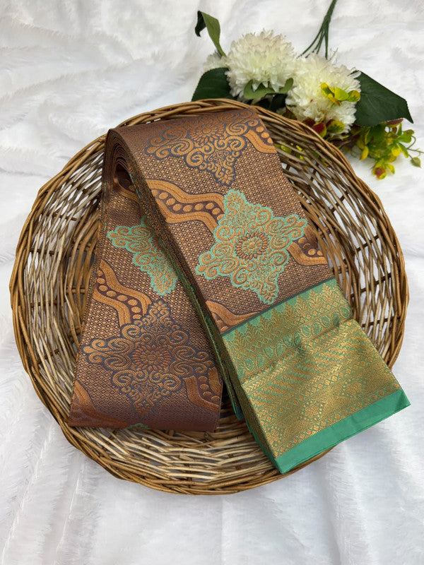 Premium semi silk saree with elegant Zari work