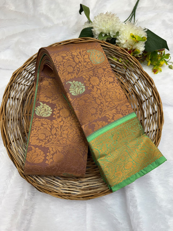 Premium semi silk saree with elegant Zari work