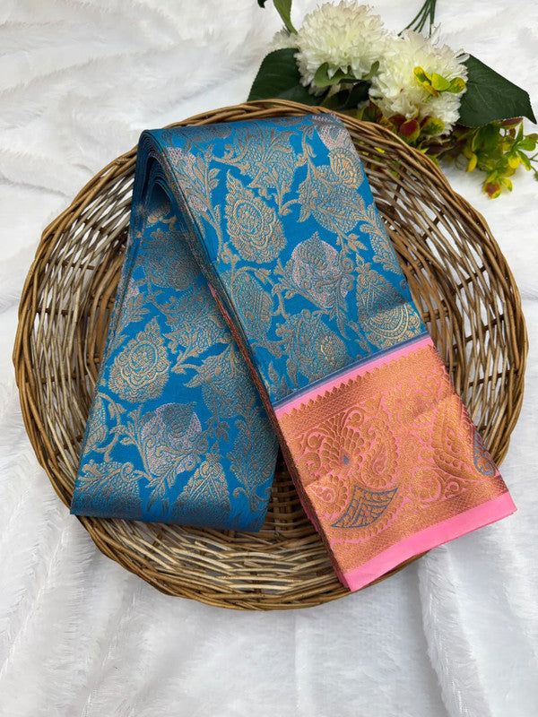 Premium semi silk saree with elegant Zari work