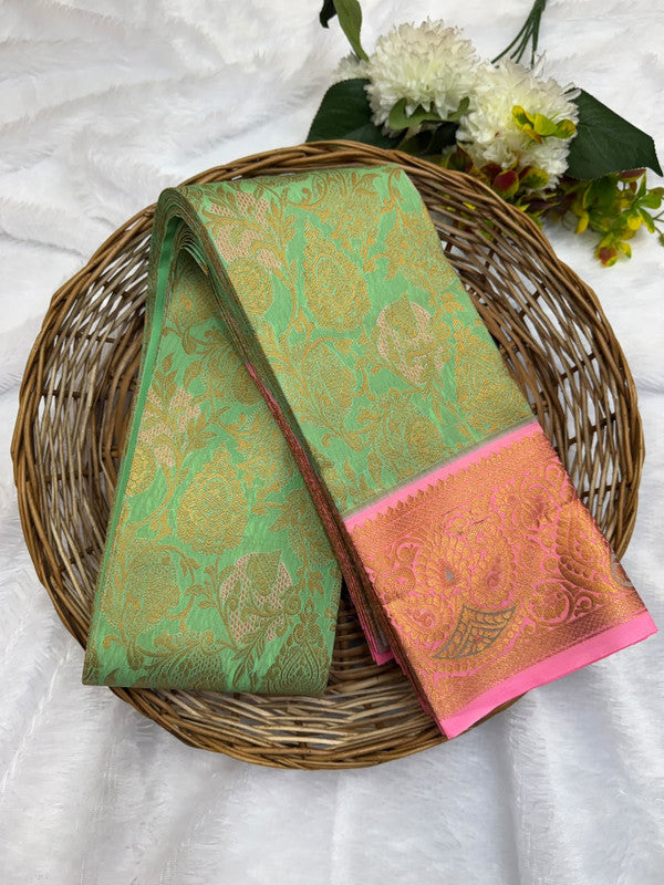 Premium semi silk saree with elegant Zari work