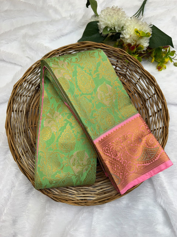 Premium semi silk saree with elegant Zari work