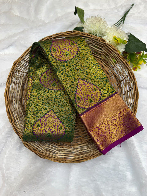 Premium semi silk saree with elegant Zari work