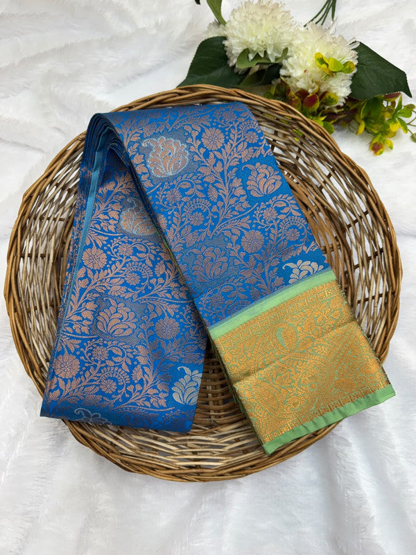 Premium semi silk saree with elegant Zari work