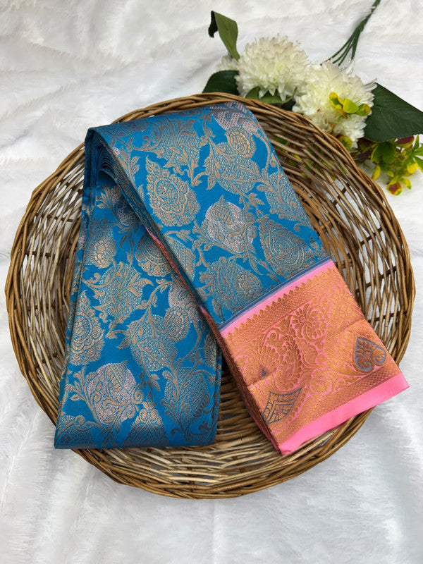 Premium semi silk saree with elegant Zari work