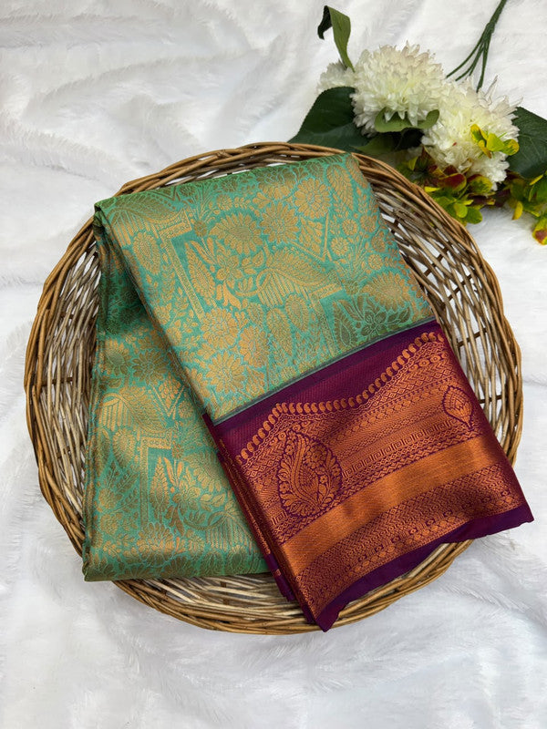 Premium semi silk saree with elegant Zari work
