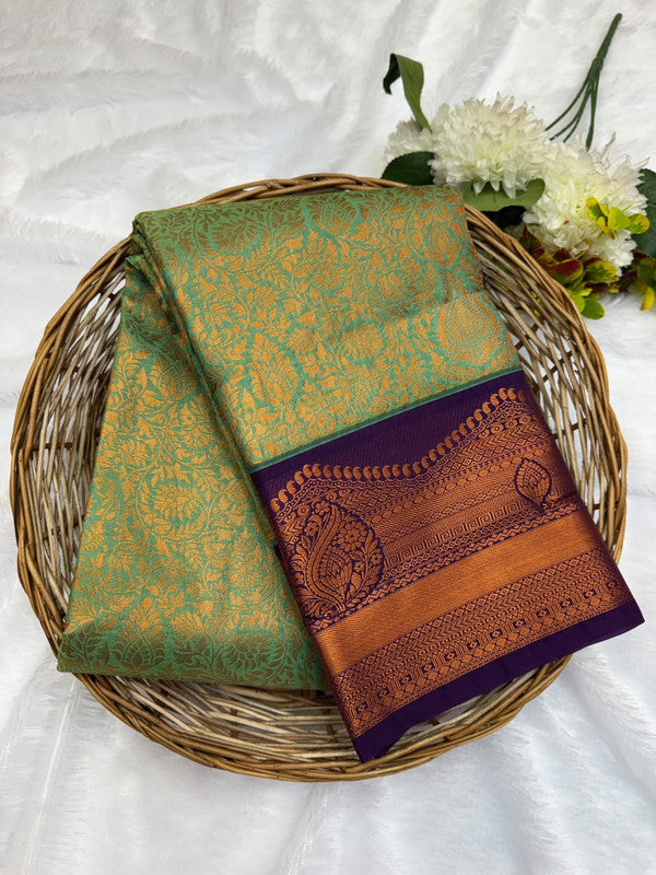 Premium semi silk saree with elegant Zari work