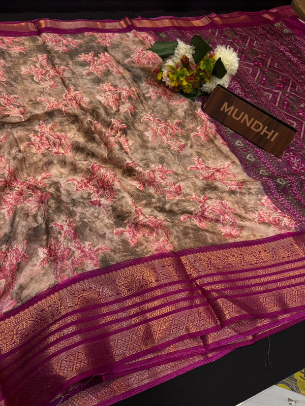 Vedika Fancy Saree | Zari & Print Design | VDK06