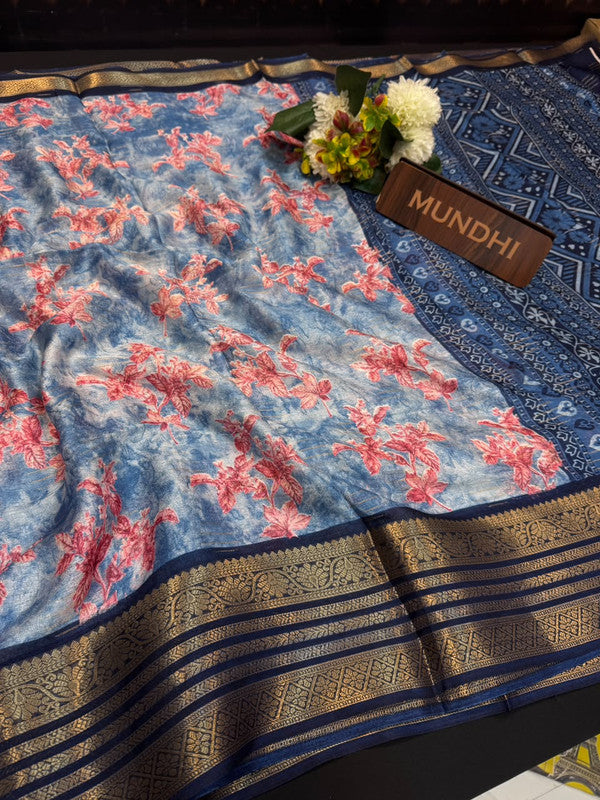 Vedika Fancy Saree | Zari & Print Design | VDK07