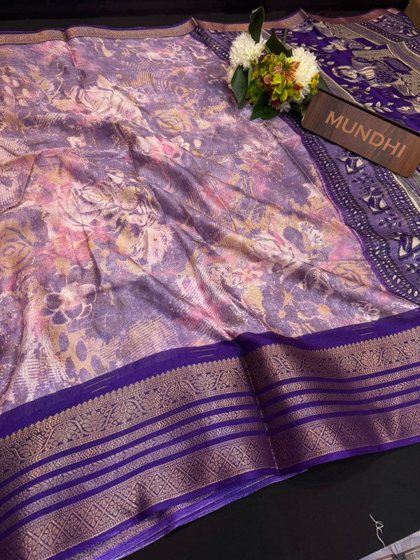 Vedika Fancy Saree | Zari & Print Design | VDK02