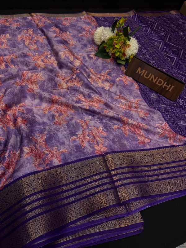 Vedika Fancy Saree | Zari & Print Design | VDK09