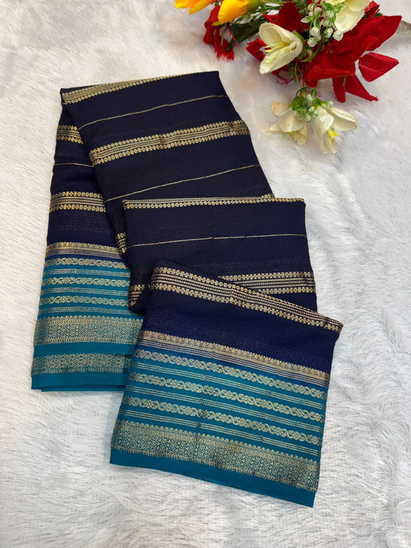 Mysore Crepe Silk Saree | Zari Work | MCS06