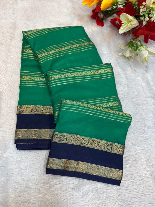 Mysore Crepe Silk Saree | Zari Work | MCS11