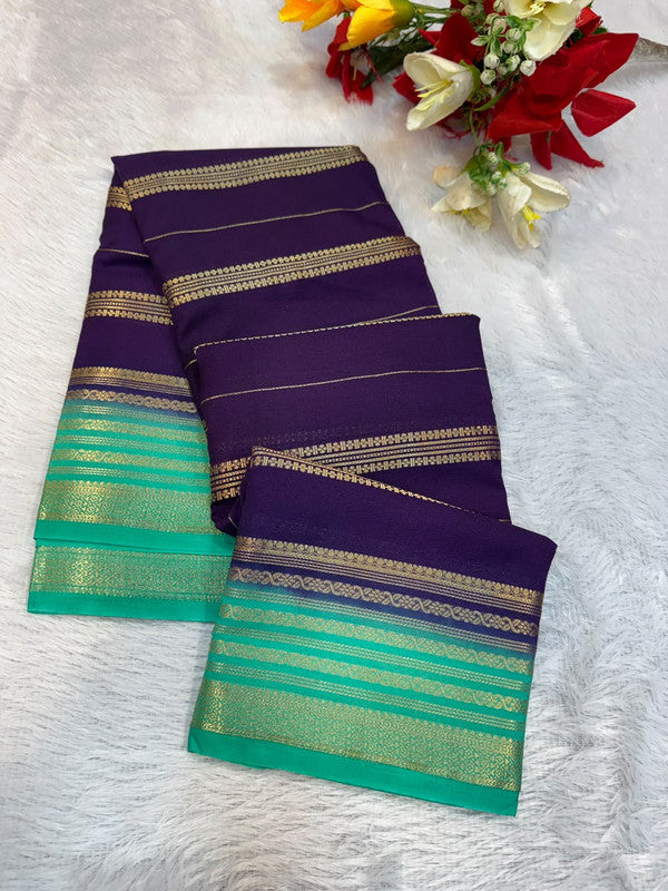Mysore Crepe Silk Saree | Zari Work | MCS16