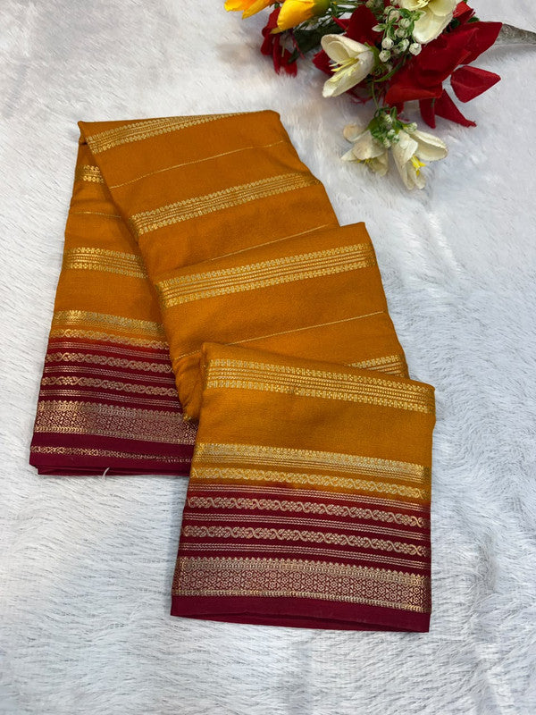 Mysore Crepe Silk Saree | Zari Work | MCS24