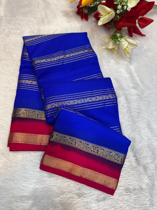 Mysore Crepe Silk Saree | Zari Work | MCS30