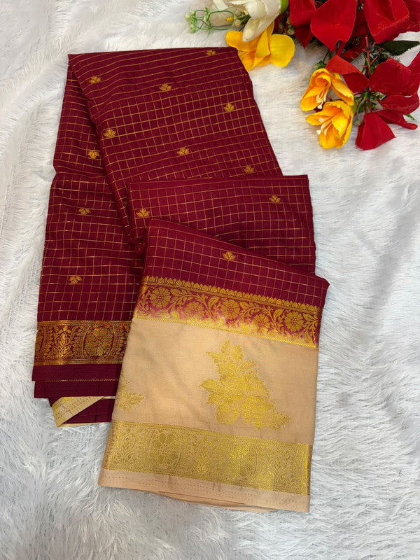 Mysore Crepe Silk Saree | Zari Work | MCS40