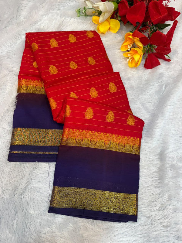 Mysore Crepe Silk Saree | Zari Work | MCS49
