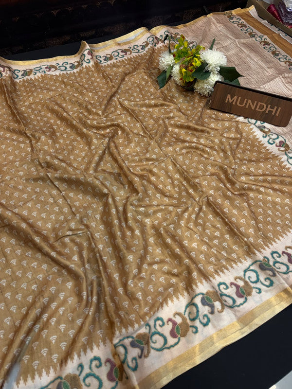 Rashika Fancy Saree with zari and print design