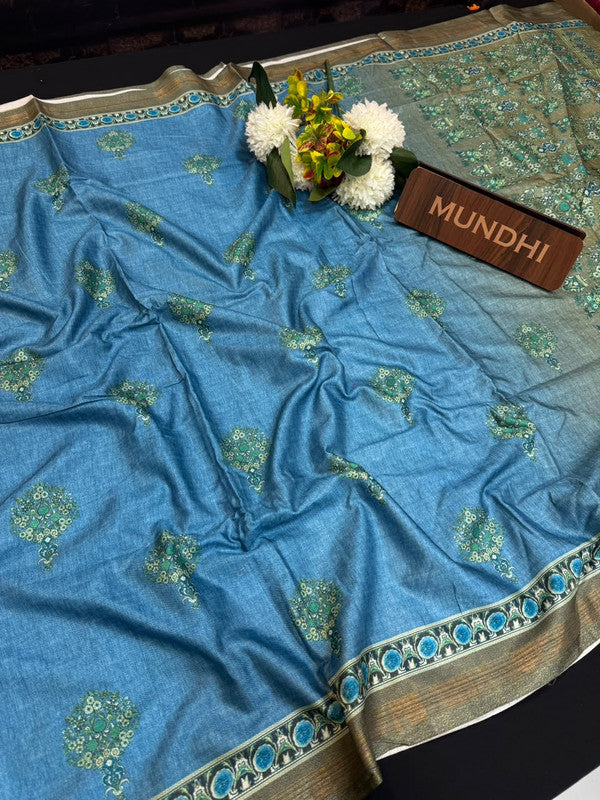 Rashika Fancy Saree with zari and print design