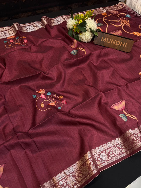Tussar Silk Fancy Saree | Zari Fancy Saree| BLR72