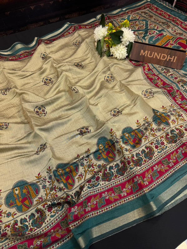 Maheshwari Silk Fancy Saree |  Zari Work Design | ME05