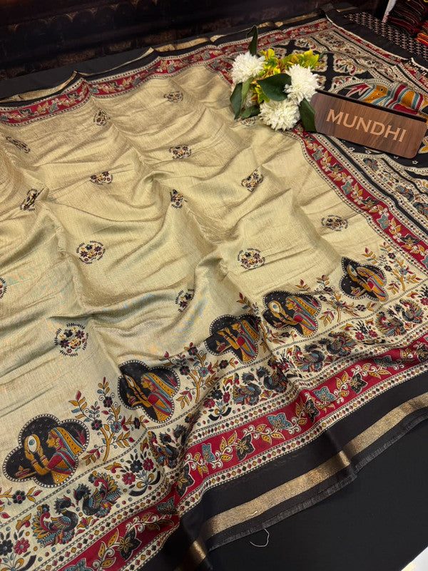 Maheshwari Silk Fancy Saree |  Zari Work Design | ME06
