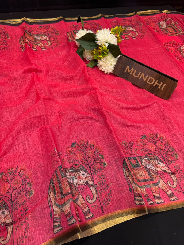Lilan Latkan Fancy Silk Saree with Zari Work