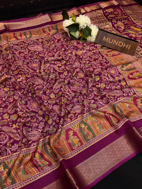 Siddharth Rajwada Threads Elegance Fancy Saree | Zari Work | ST94