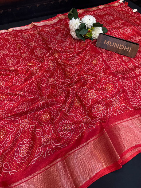 Kesar Fancy Silk Saree with elegant zari work and contrast blouse