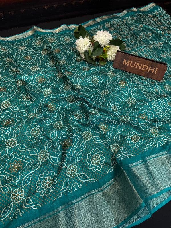 Kesar Fancy Silk Saree with elegant zari work and contrast blouse