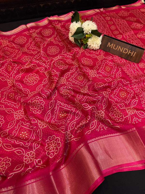 Kesar Fancy Silk Saree with elegant zari work and contrast blouse