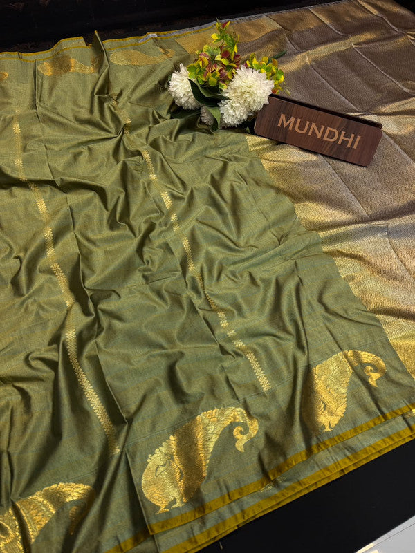 Vegan Silk Saree with |Zari Work for Women| VG21