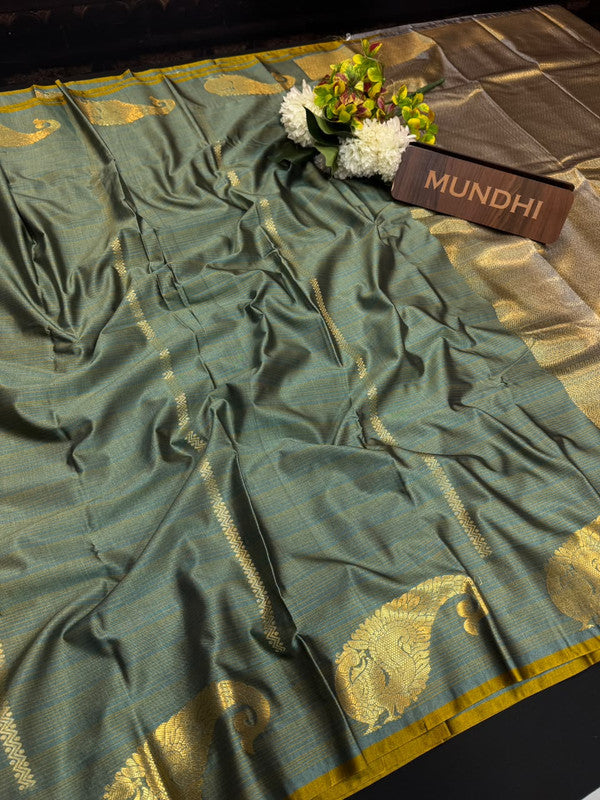 Vegan Silk Saree with |Zari Work for Women| VG23