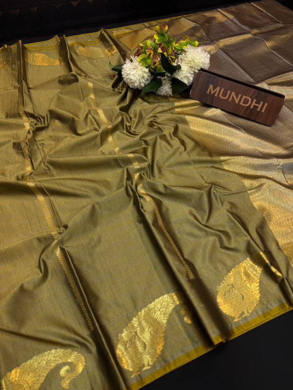 Vegan Silk Saree with |Zari Work for Women| VG27