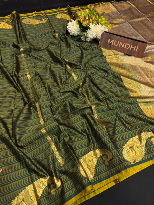 Vegan Silk Saree with |Zari Work for Women| VG26