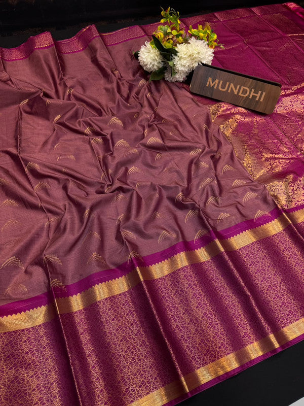 Vegan Silk Saree with |Zari Work for Women| VG29
