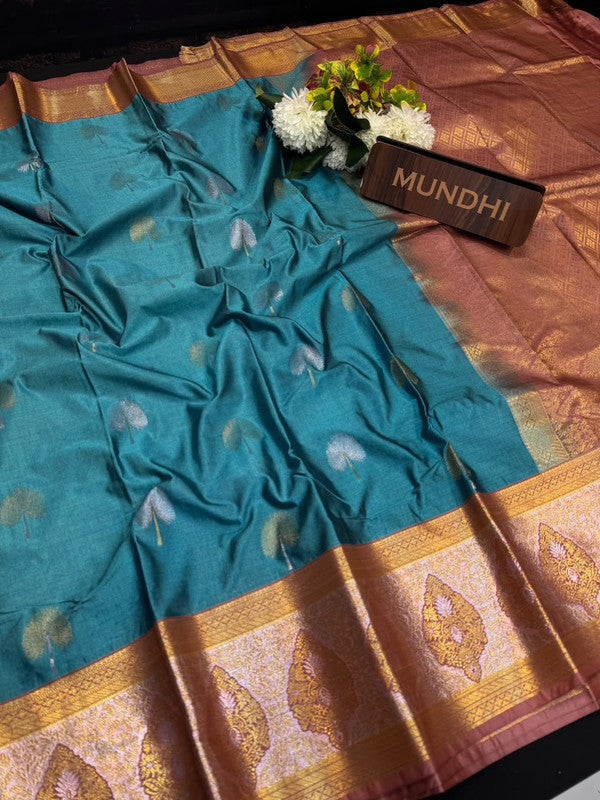 Vegan Silk Saree with |Zari Work for Women| VG49