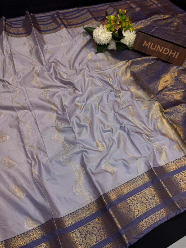 Vegan Silk Saree with |Zari Work for Women| VG52