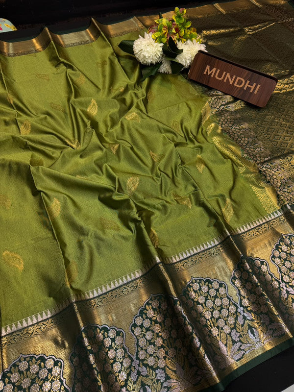 Vegan Silk Saree with |Zari Work for Women| VG54