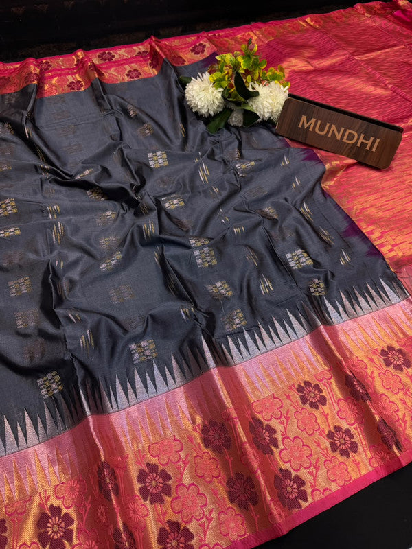 Vegan Silk Saree with |Zari Work for Women| VG59