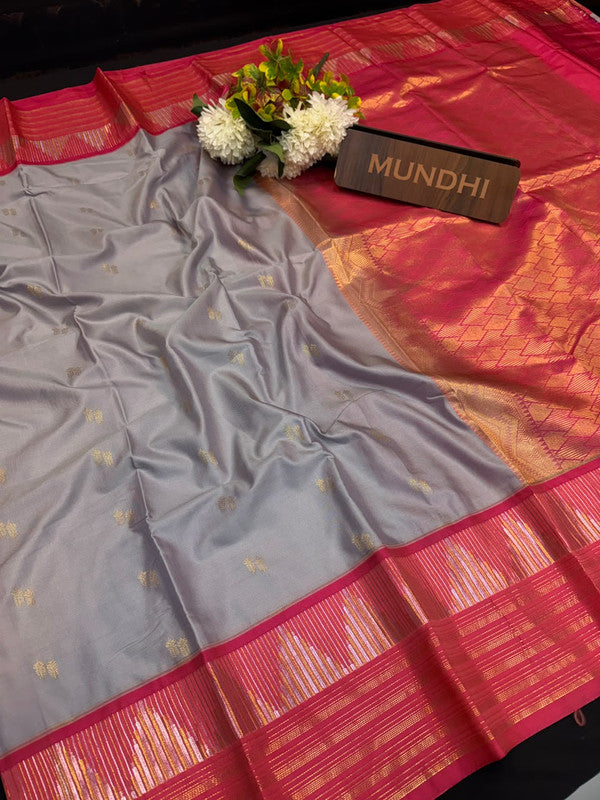 Vegan Silk Saree with |Zari Work for Women| VG60