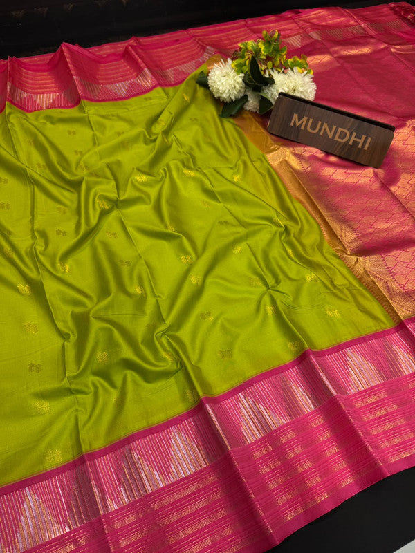 Vegan Silk Saree with |Zari Work for Women| VG64