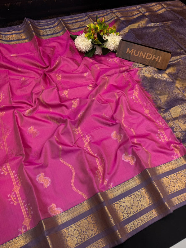 Vegan Silk Saree with |Zari Work for Women| VG62