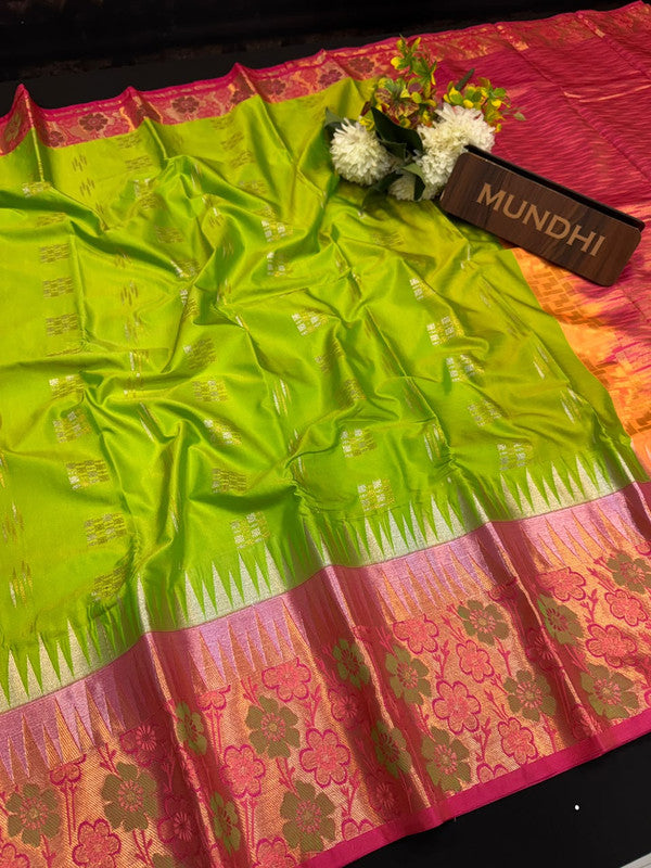 Vegan Silk Saree with |Zari Work for Women| VG67