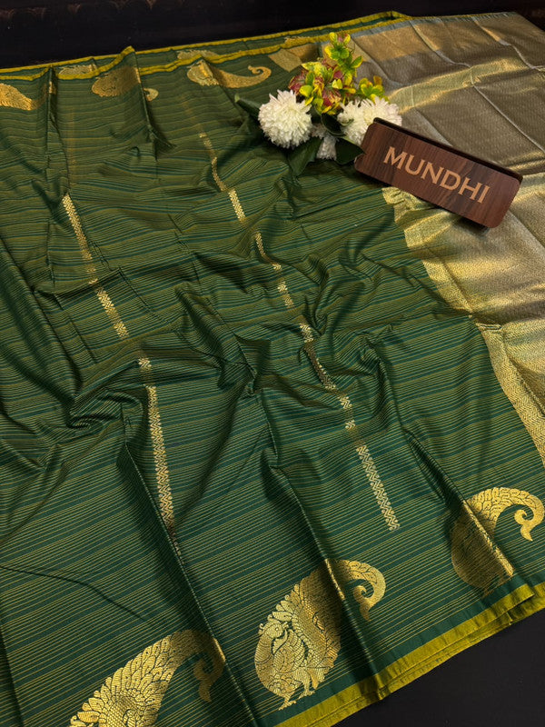 Vegan Silk Saree with |Zari Work for Women| VG84