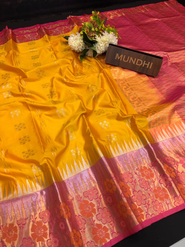 Vegan Silk Saree with |Zari Work for Women| VG82