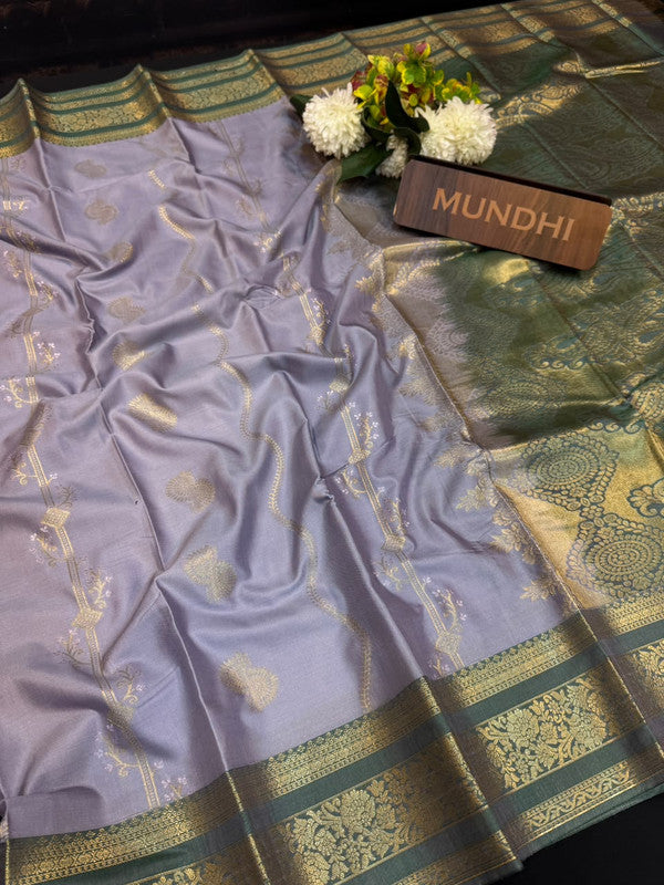Vegan Silk Saree with |Zari Work for Women| VG103