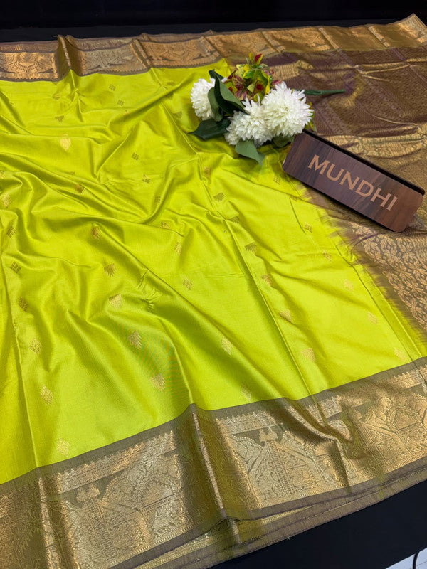 Vegan Silk Saree with |Zari Work for Women| VG110